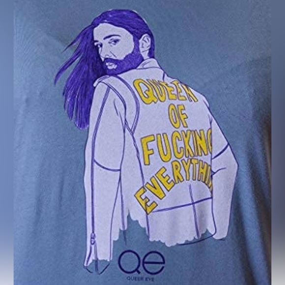 🏳️‍🌈 NWT! QE Queen of F**** Everything Tshirt - Picture 1 of 10